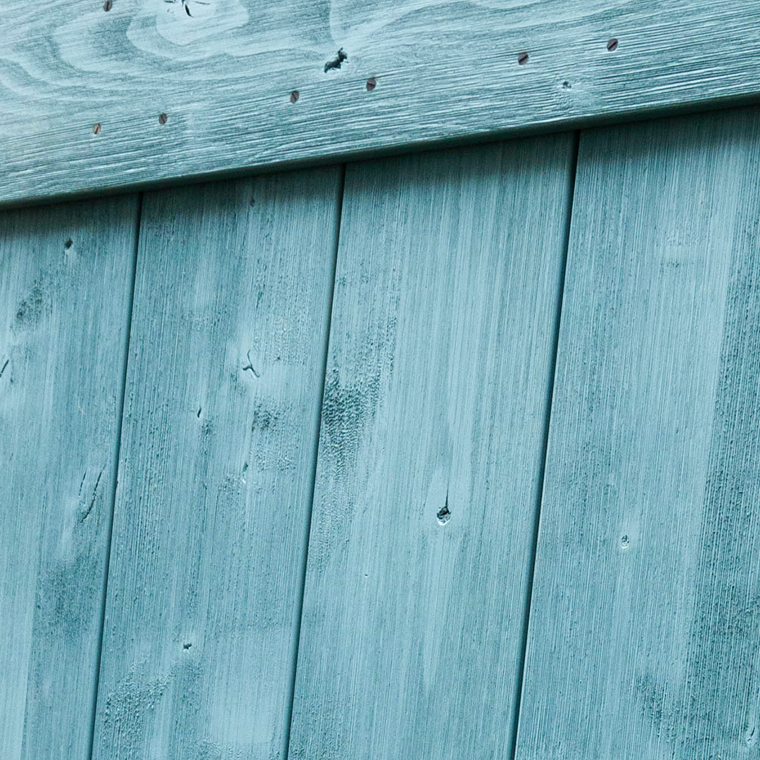 Vivid Blue sliding barn door