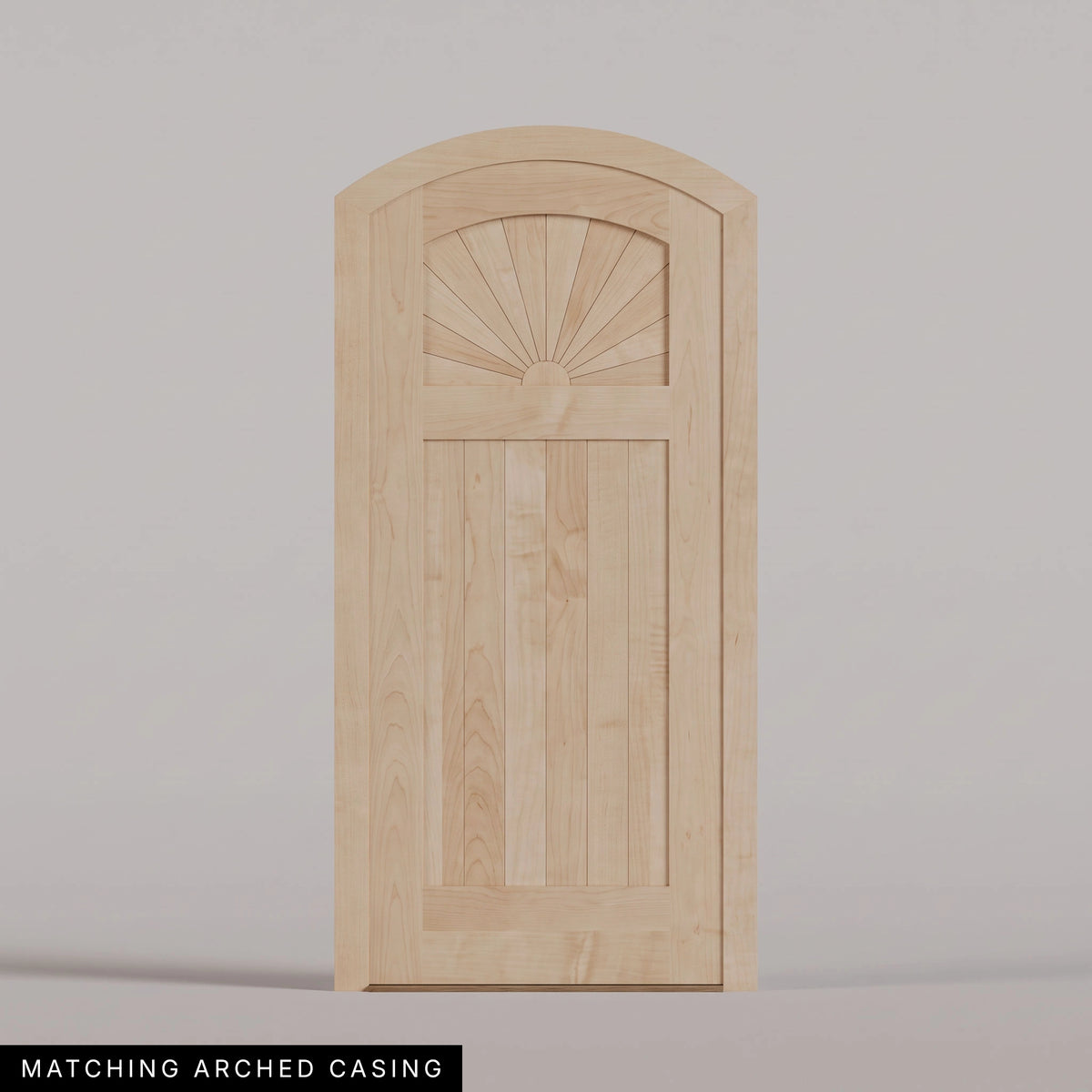 Verona arched door in Maple with Matching Arched Casing.