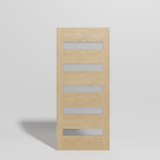 The Narrows Five Panel Sliding Barn Door in White Oak by RealCraft