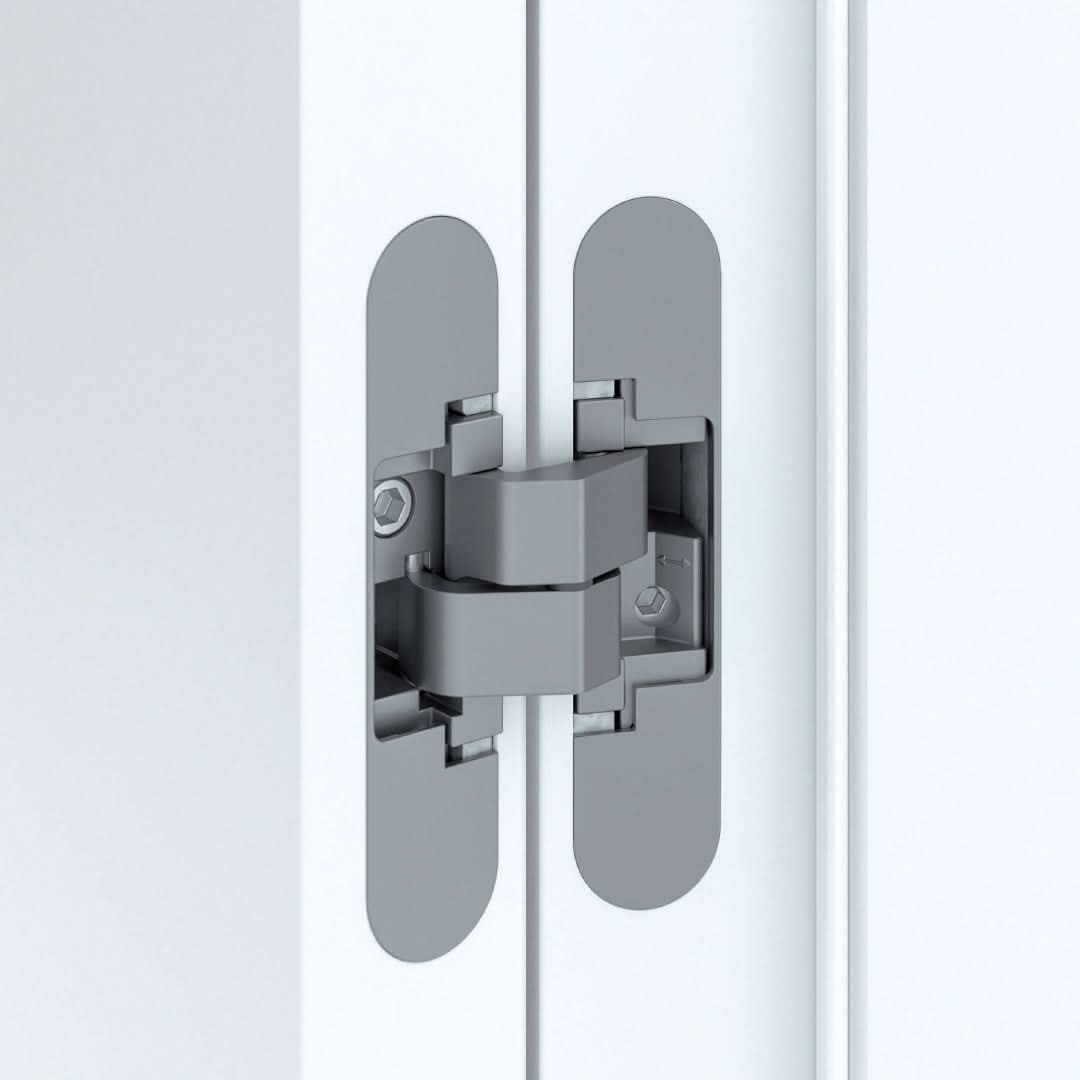 Anselmi Concealed Interior Door Hinges installed on door