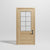 3/4 French Glass Swinging Barn Door by RealCraft