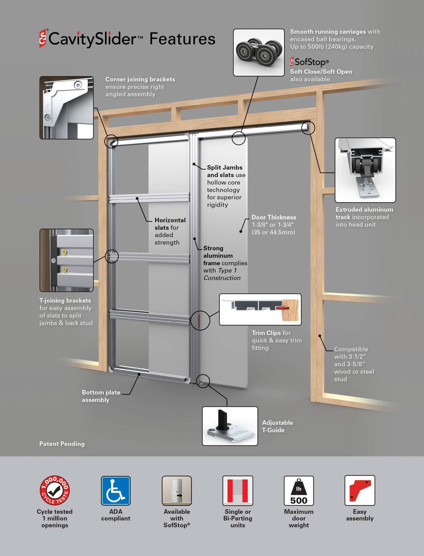 CS Cavity Slider™ Pocket Door Frame Kitset - RealCraft