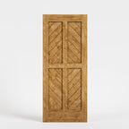 Chevron Four Panel Modern Farmhouse Front Door