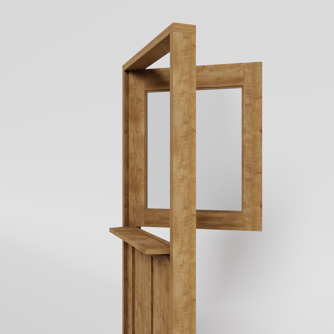 dutch door with wood frame