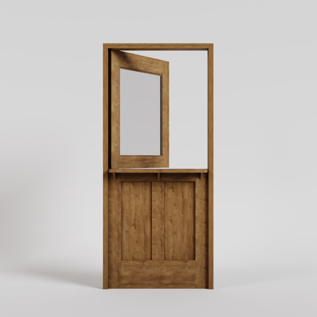Custom White Oak Dutch Door