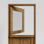 exterior dutch door with shelf and frame