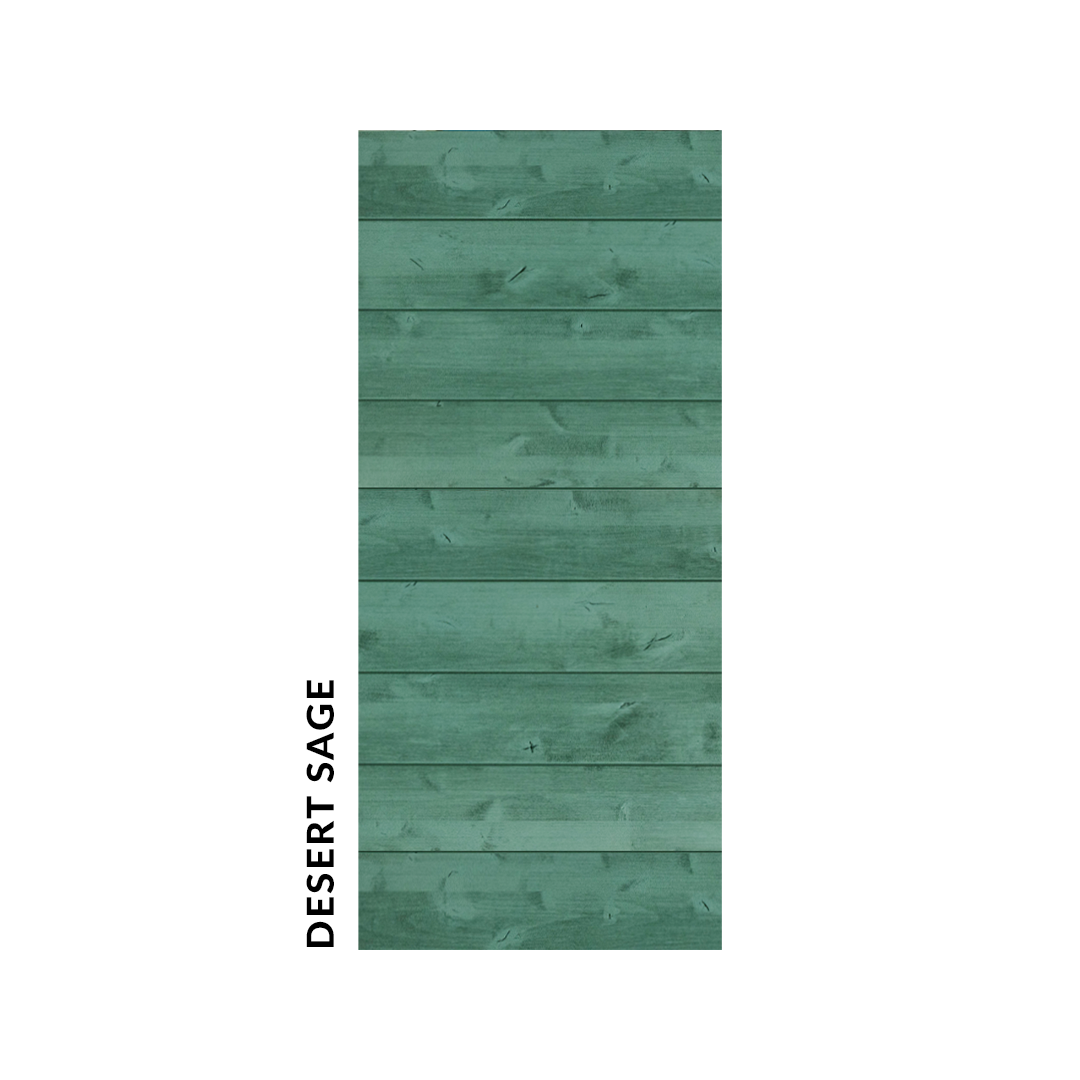 Green Weathered wood sliding barn doors