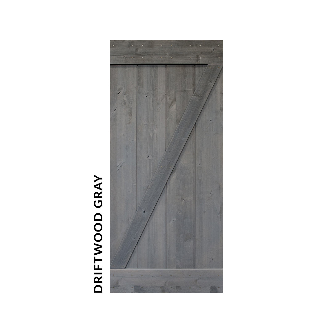 Driftwood Gray farmhouse sliding barn door