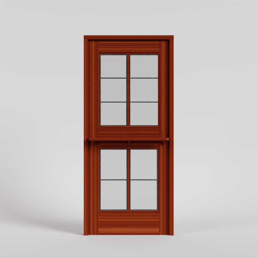 Solid Wood Dutch Door with Glass