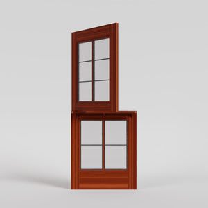 Mahogany Dutch Door with Glass panels