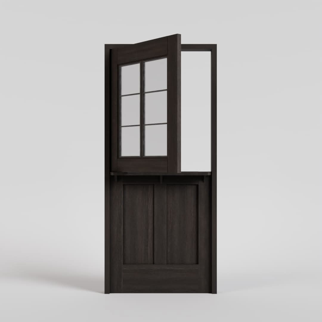 exterior dutch door with glass on top