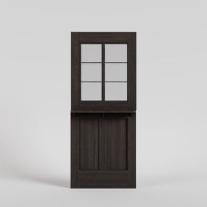 Wood exterior dutch door with glass