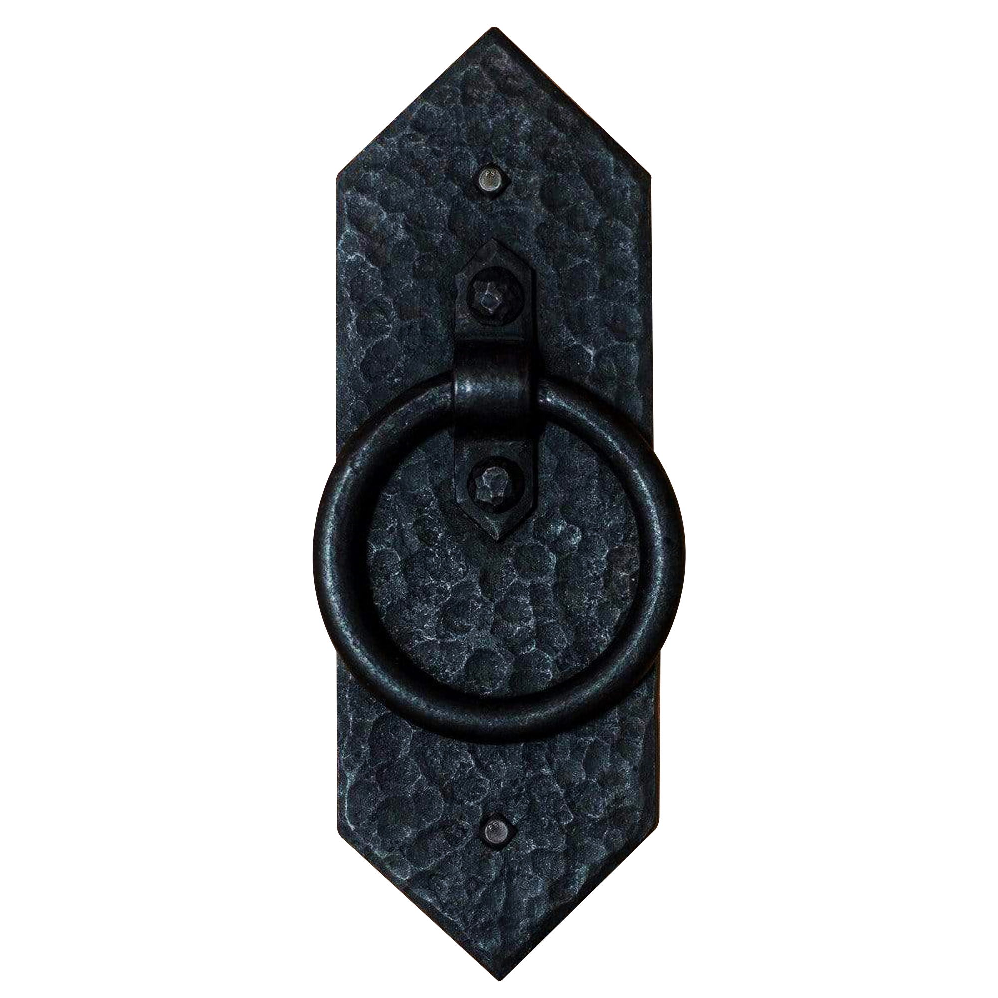 Hand-Forged Diamond Rustic Ring Door Pull