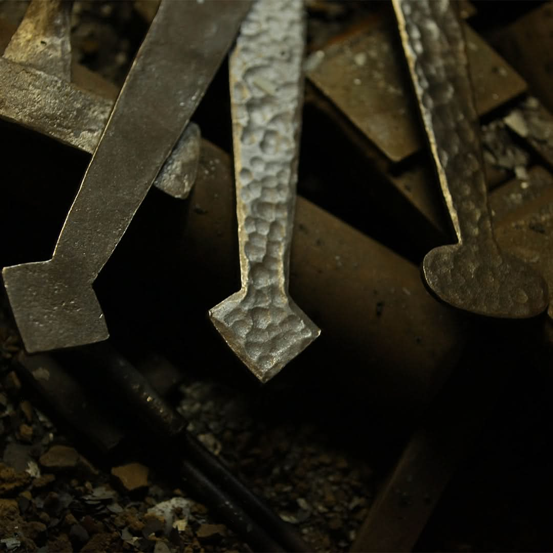 RealCraft Metalworks - Shot of our Blacksmith's shop where they hand-forge our strap hinges.