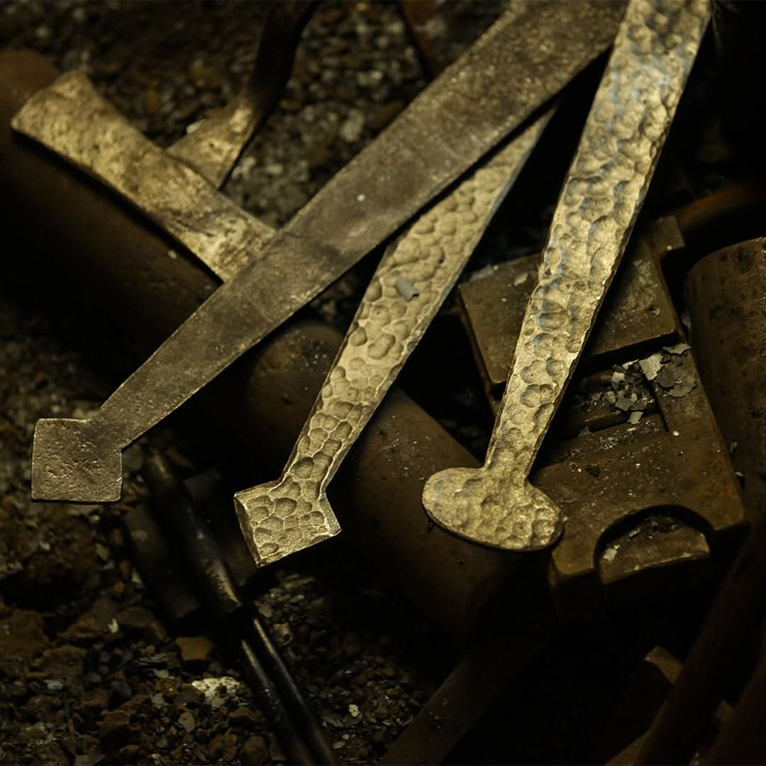 RealCraft Metalworks - Shot of our Blacksmith's shop where they hand-forge our strap hinges.