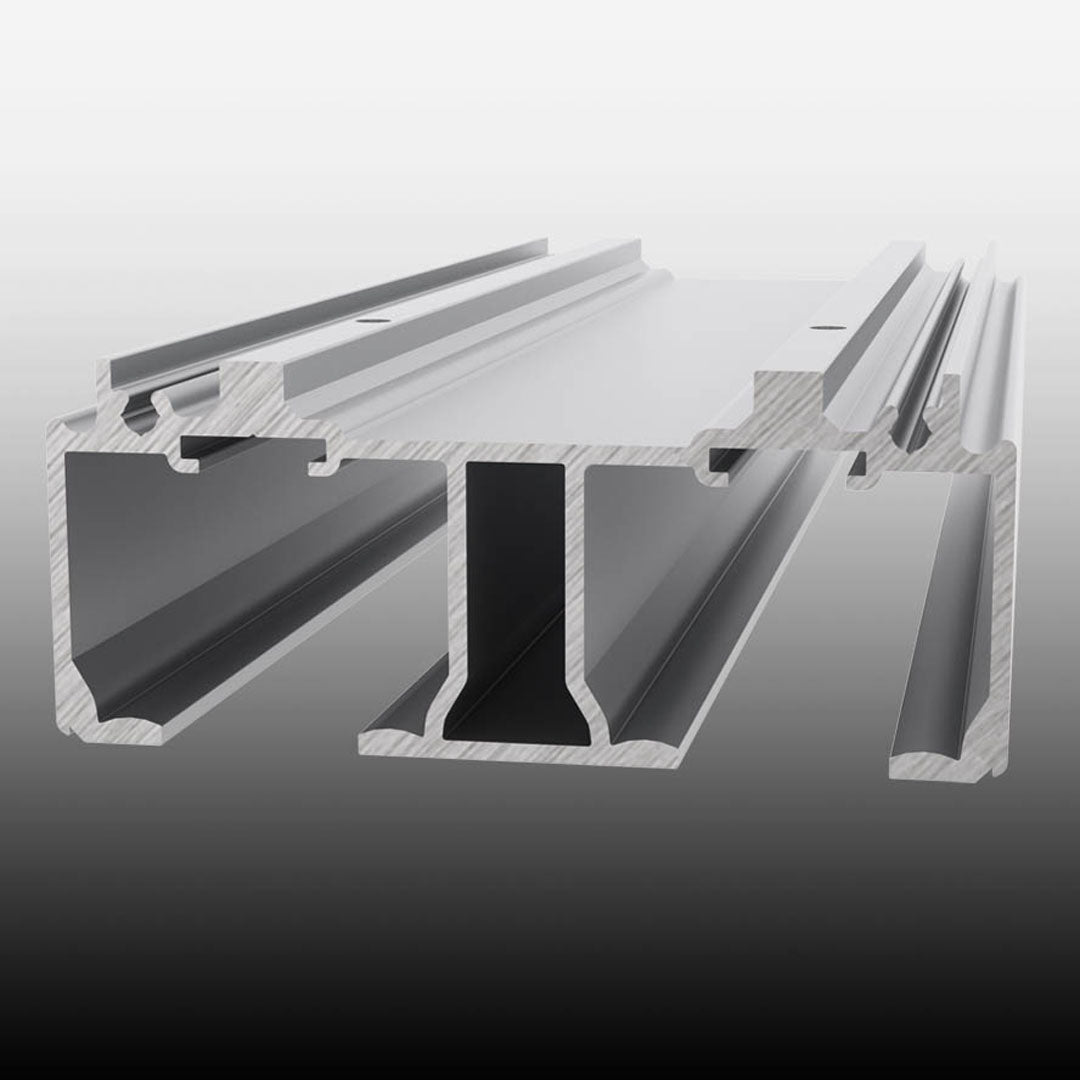 Low Profile Sliding Door Track - Double Track for doors 1-3/4&quot; thick