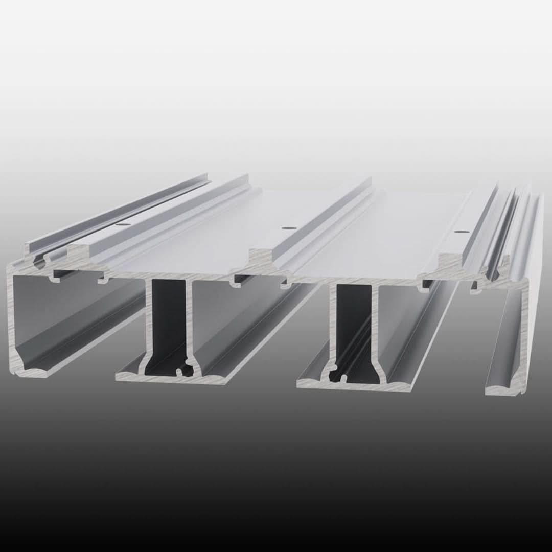 Low Profile Sliding Door Track - Triple Track for doors 1-3/4" thick