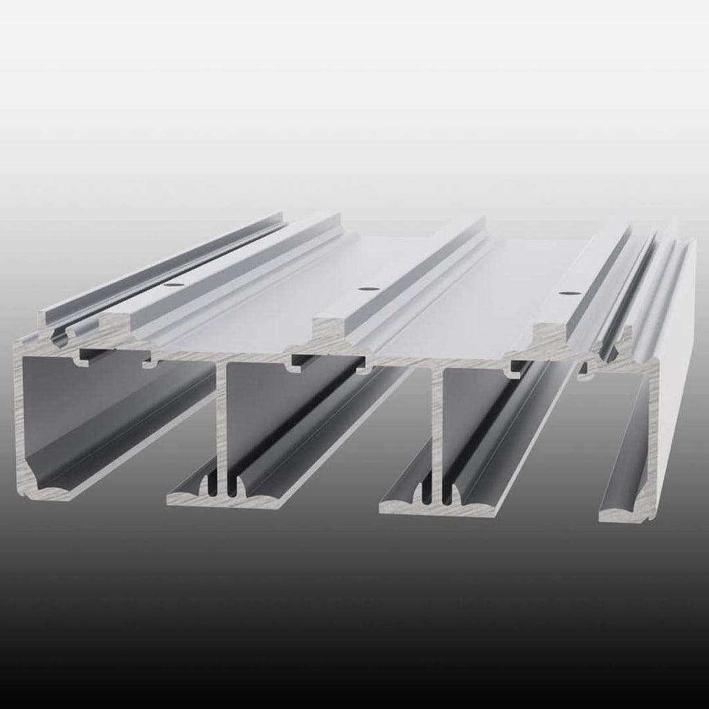 Low Profile Sliding Door Track - Triple Track for doors 1-3/8" thick