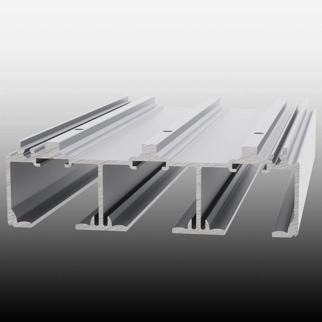Low Profile Sliding Door Track - Triple Track for doors 1-3/8&quot; thick