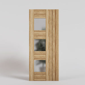 Mid-Century Modern Tri Window Entry Door