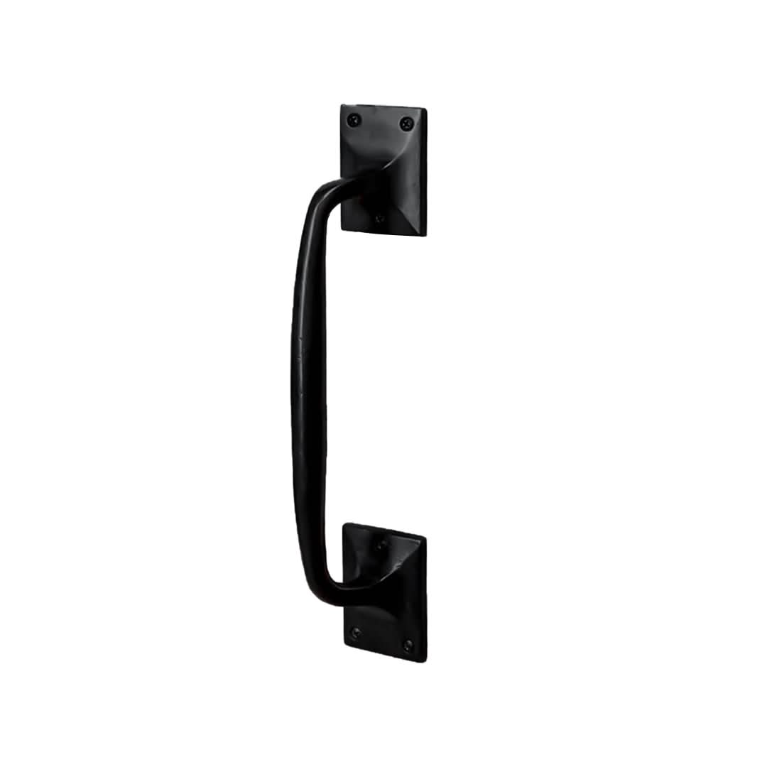 Matt Black Offset Pull Barn Door Handle - Sliding Barn Door Hardware by RealCraft