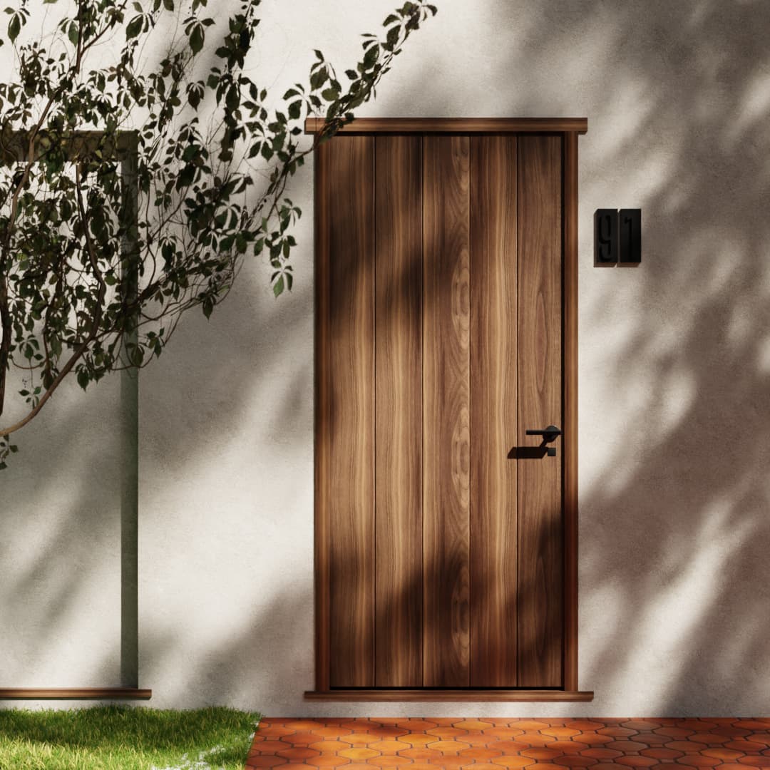 Solid Walnut Door Stop Door Stopper Personalized Wooden 