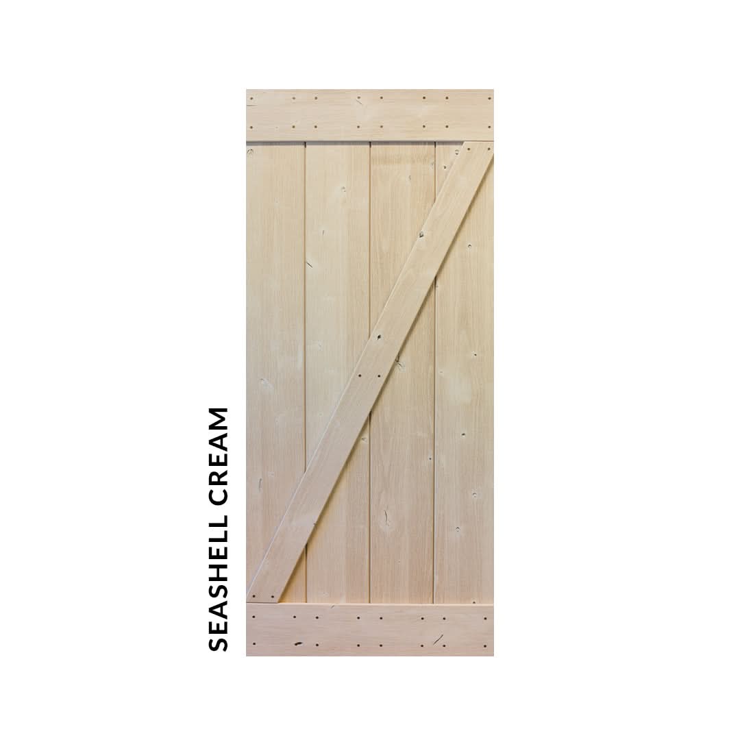 Seashell Cream z brace barn door