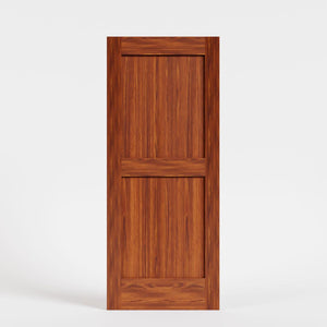 Sapele Mahogany Shaker Double Panel Solid Core Exterior Door