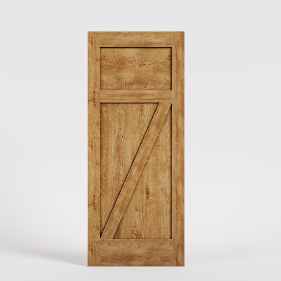 White Oak Wood Shaker High-Z Traditional Front Door