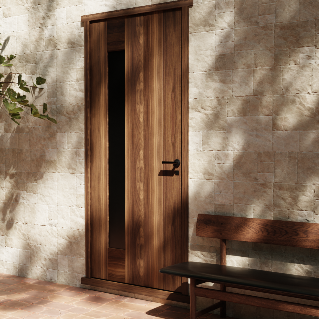 Shaker Classic Single Panel Solid Wood Front Entry Door