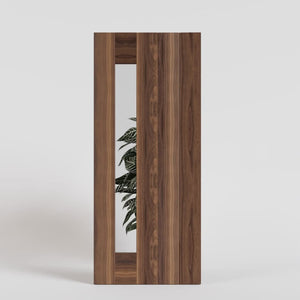 Mid-Century Modern Panel Side Lite Solid Core Exterior Door