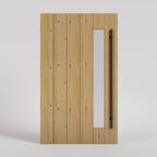 Mid-Century Modern Pivot Door With Side Window