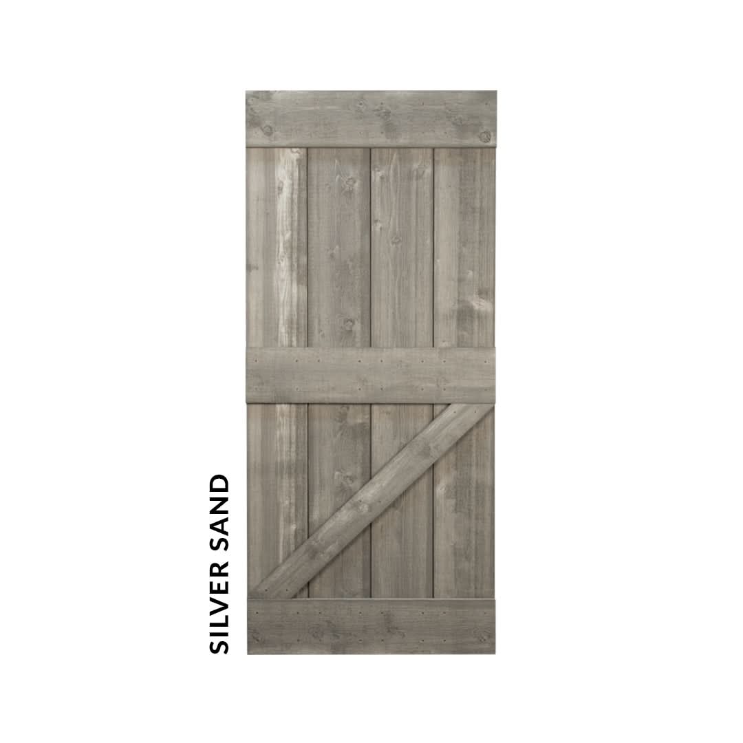 Silver Sand Gray sliding barn door