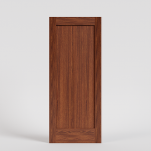 Sapele Mahogany Wood Shaker Classic Single Panel Solid Core Exterior Front Door