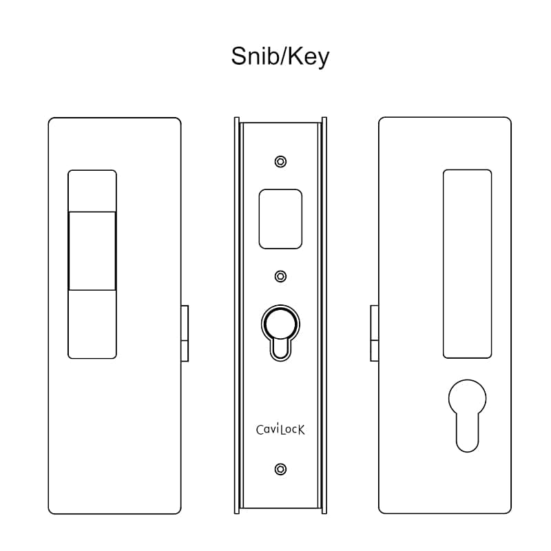 CL400 Magnetic Key Sliding Door Lock & Pocket Door Lock Hardware