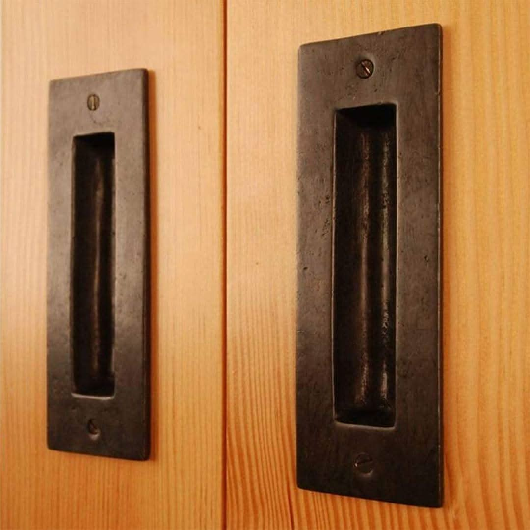 Solid Bronze Flush Sliding Door Pull Handles at RealCraft