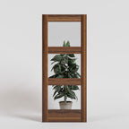 Modern Three Panel Glass Solid Core Exterior Front Door with Clear Glass