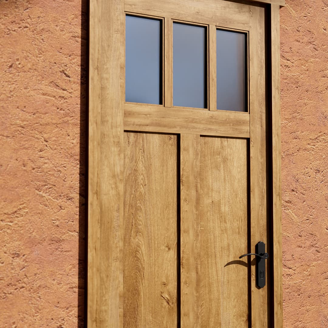 Craftsman Triple Lite Front Door With Window