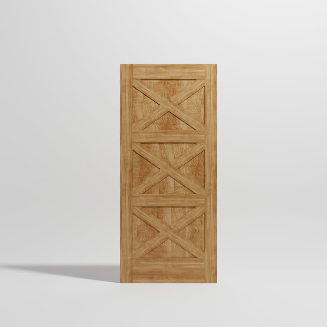 Craftsman Triple X  Brace Sliding Barn Door design by RealCraft 