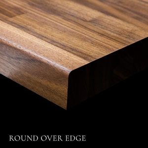 Walnut Butcher Block Countertop by RealCraft roundover edege