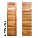 Zebra Wood Rancher Modern Horizontal Plank Sliding Barn Door