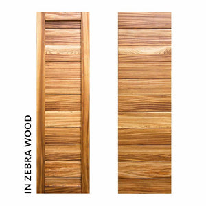 Zebra Wood Rancher Modern Horizontal Plank Sliding Barn Door