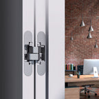 Anselmi Concealed Interior Door Hinges installed on door by RealCraft