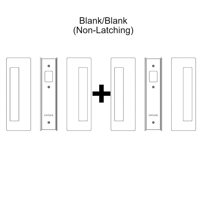 CL400 Bi-Parting Barn Door Handles & Pocket Door Lock Set