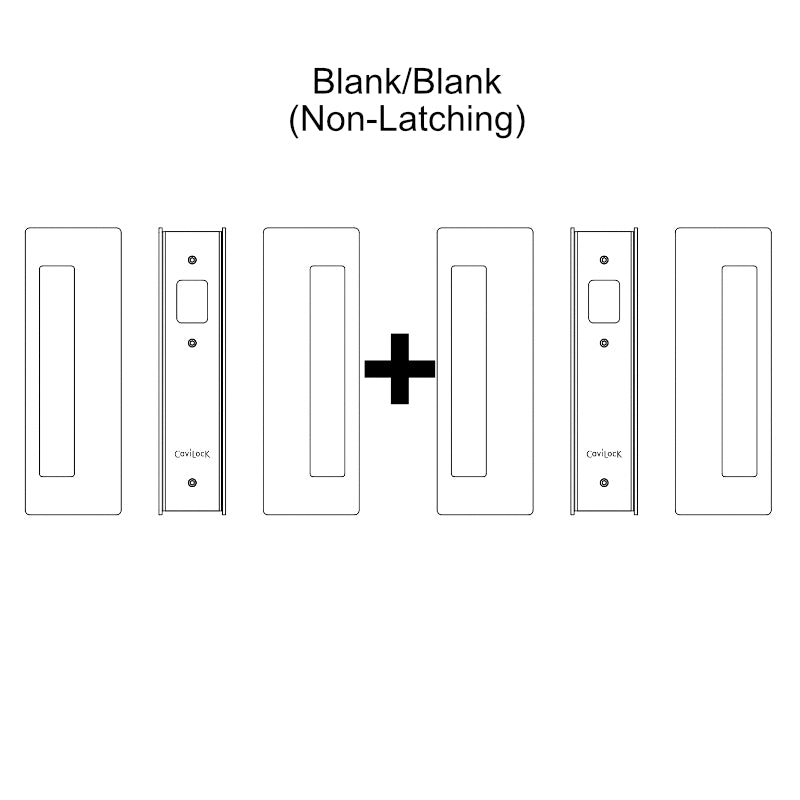CL400 Bi-Parting Barn Door Handles &amp; Pocket Door Lock Set