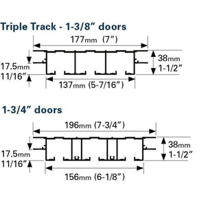 Ceiling Flush Mount Sliding Pocket Door Hardware Kit - Sliding Barn Door Hardware by RealCraft