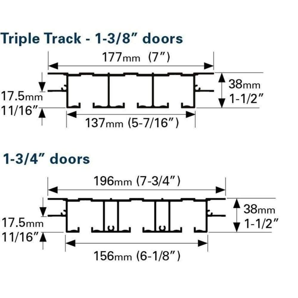 Ceiling Flush Mount Sliding Pocket Door Hardware Kit - Sliding Barn Door Hardware by RealCraft