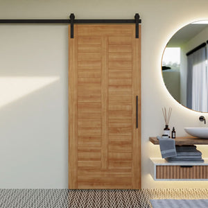 Mid-Century Modern Center Bar Sliding Barn Door design by RealCraft