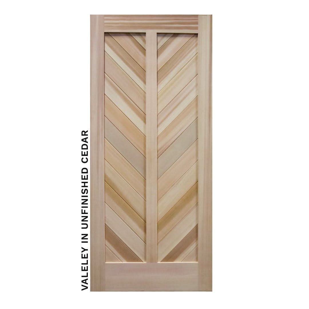 Mountain Chevron Sliding Barn Door by RealCraft