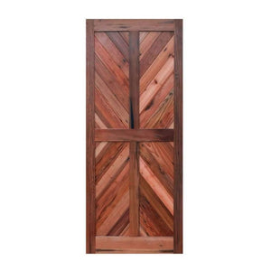 Four Panel Sliding Chevron Barn Door - Sliding Barn Door Hardware by RealCraft